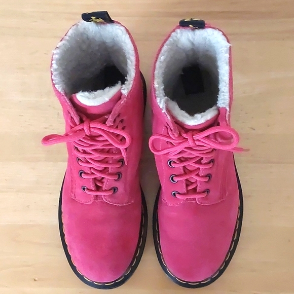 Dr. Martens Serena pink suede leather boots - Picture 5 of 16